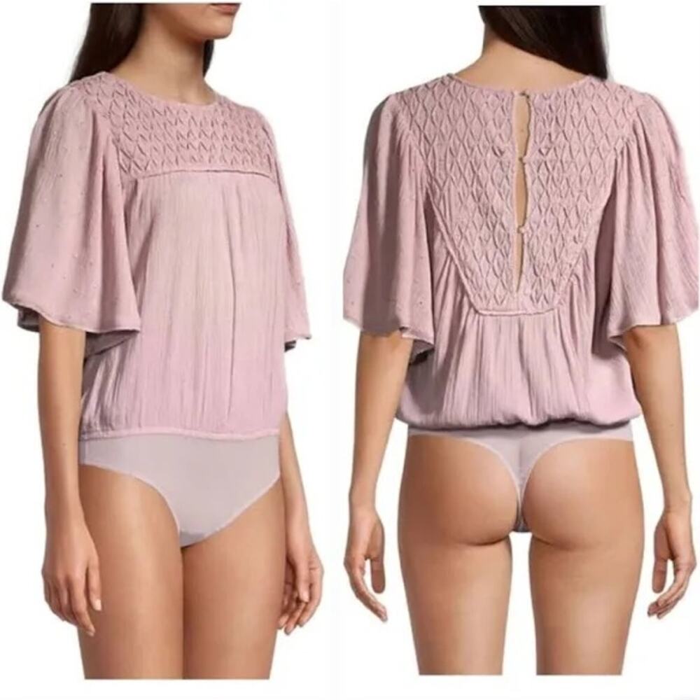 Intimately Free People Perfect Catch Bodysuit in Silverberry Size Large